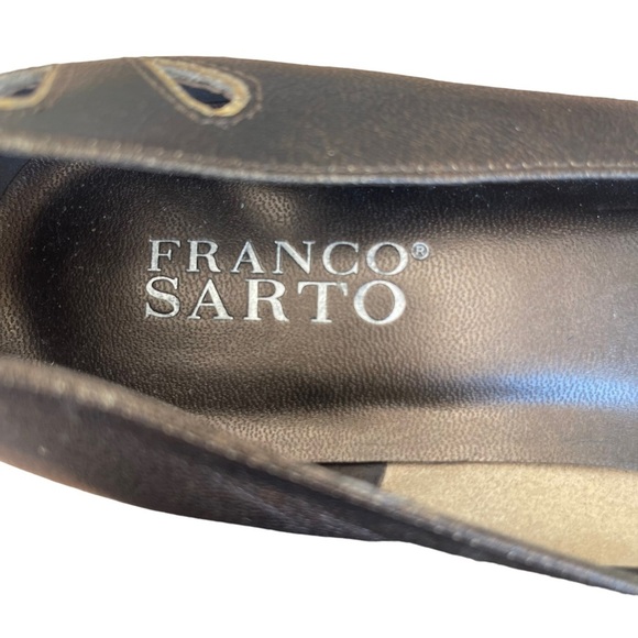 FRANCO‎ SARTO VINTAGE SLIP ON MULE HEAL DESIGNER SHOES CUT OUT DETAIL - Picture 4 of 9